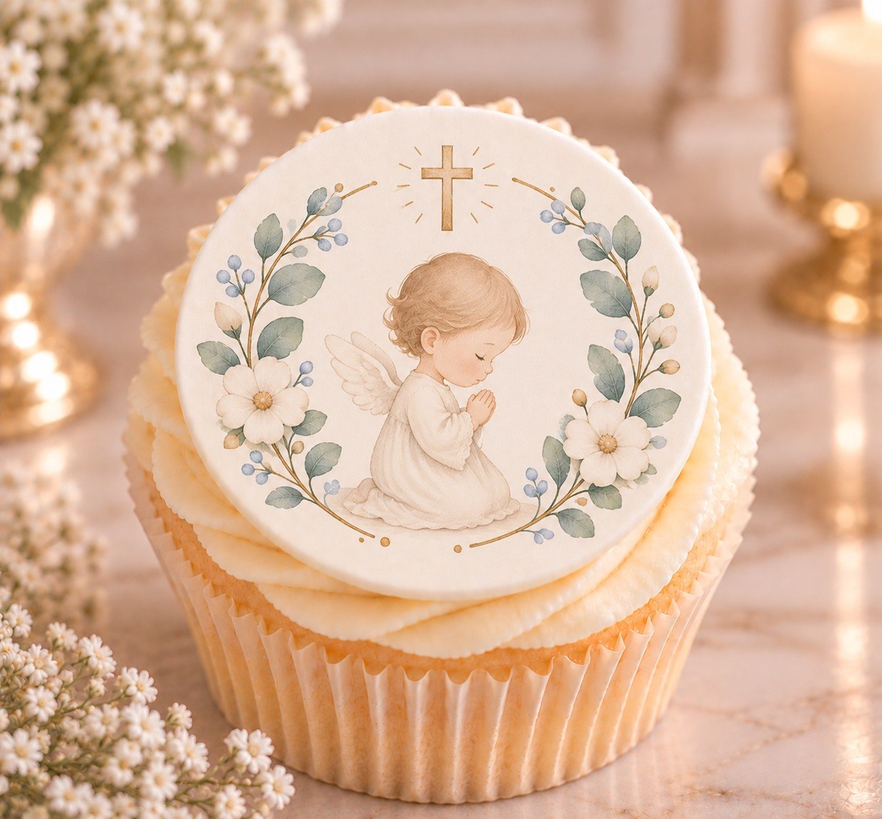 Guardian Angel — edible fondant cake topper