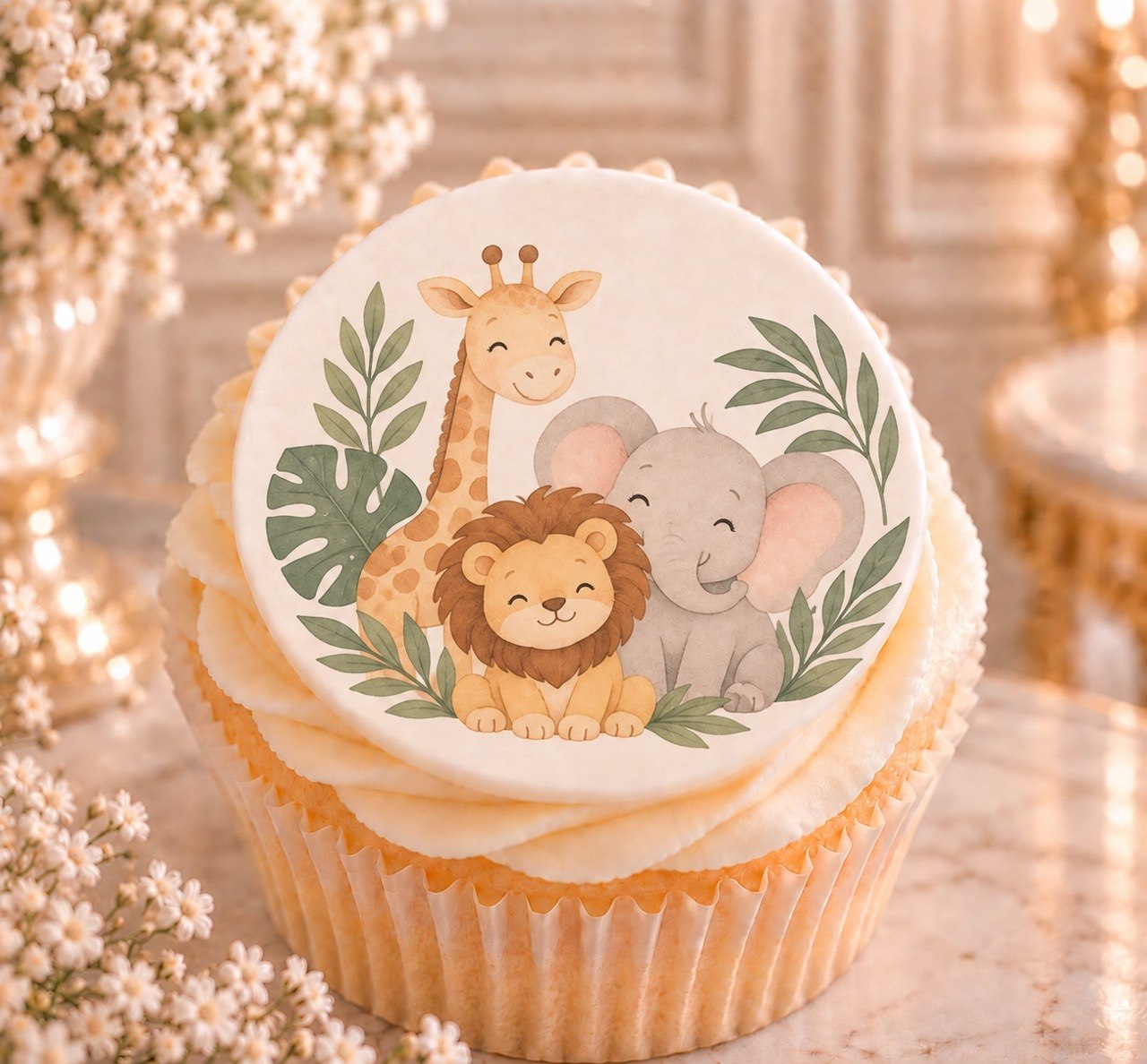 Safari Baby — edible fondant cake topper