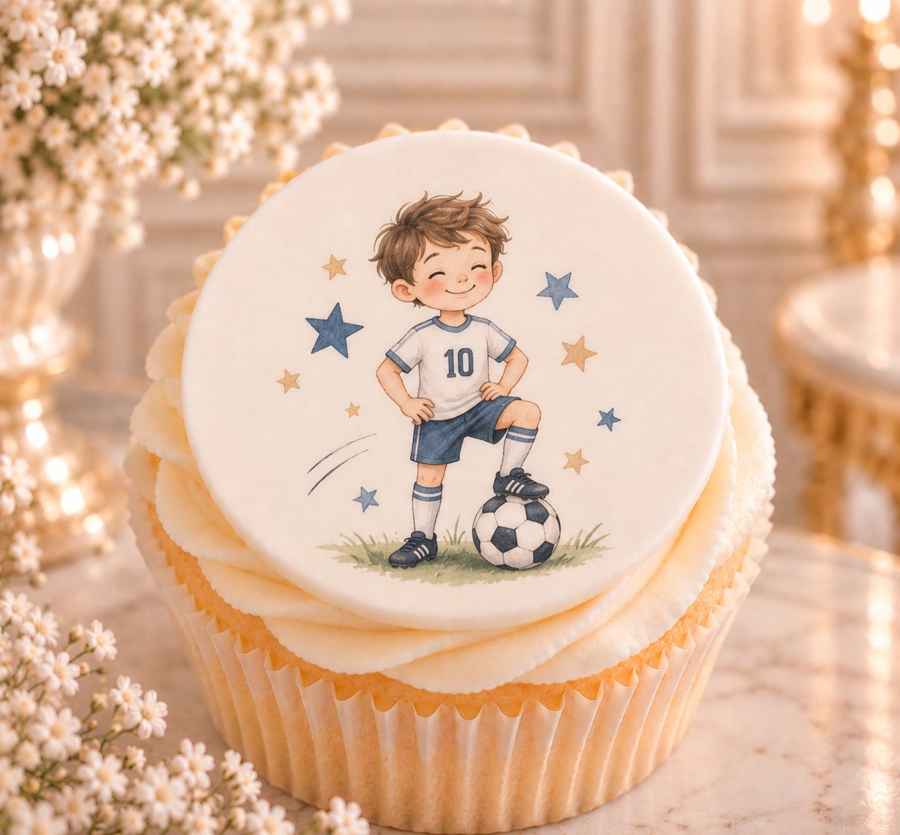 Little Striker — edible fondant cake topper