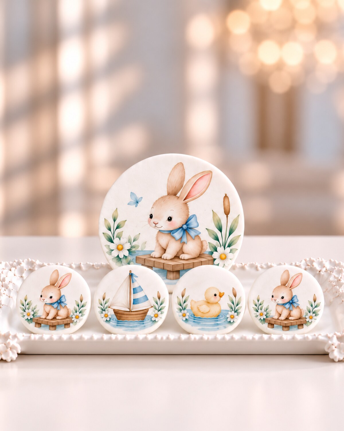 Bunny & Duckling — edible fondant design