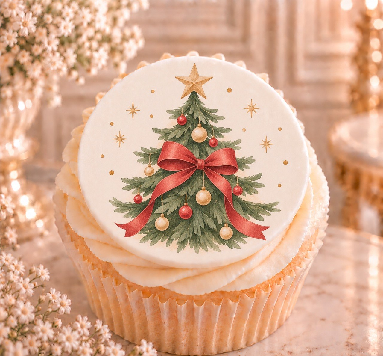 Christmas — edible fondant cake topper design
