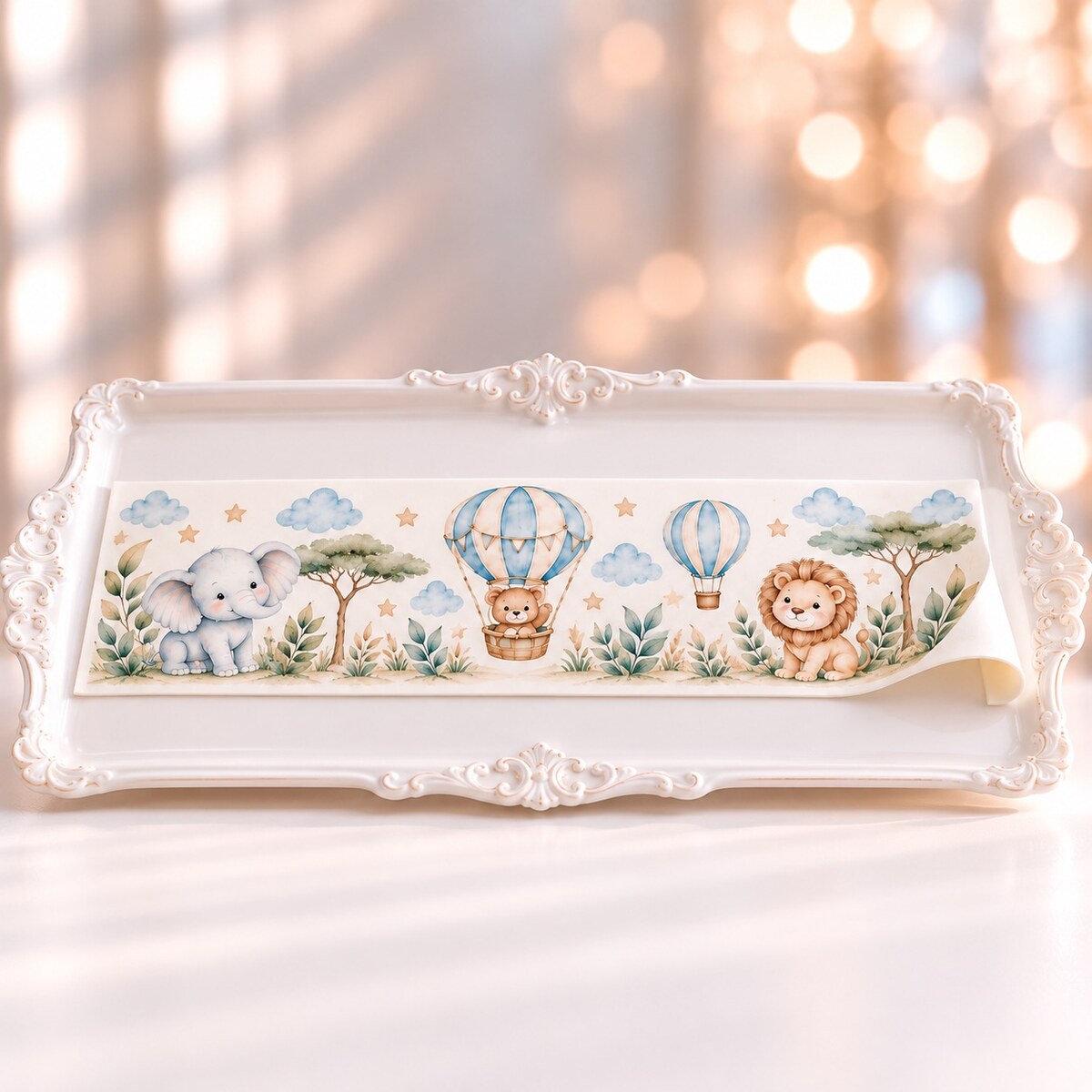 Rectangular Fondies — edible fondant design on a rectangular bake