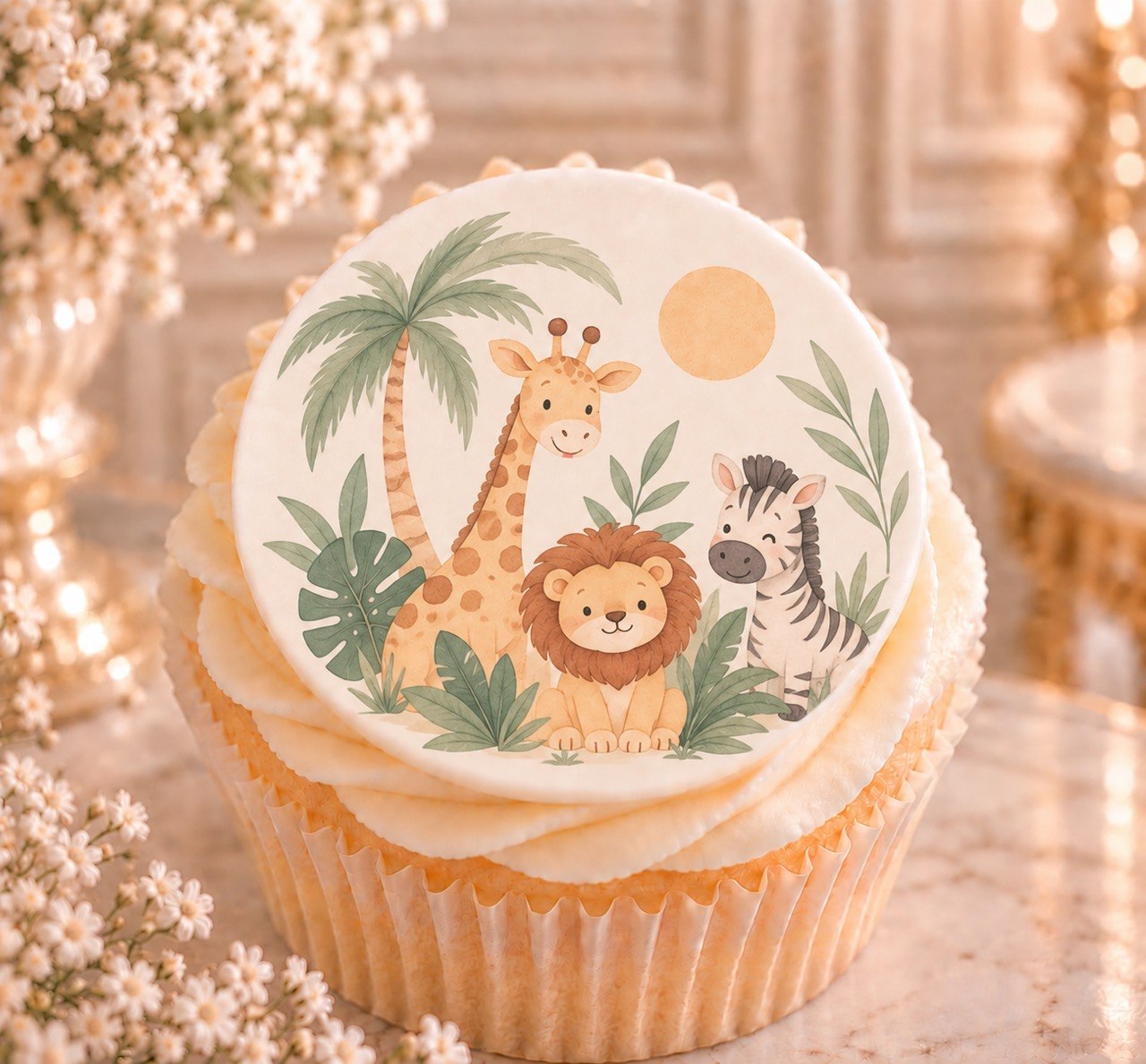 Safari Friends — edible fondant cake topper