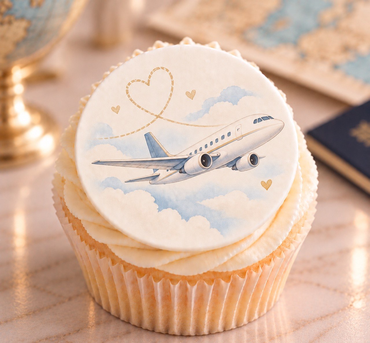 Heart Flight — edible fondant cake topper